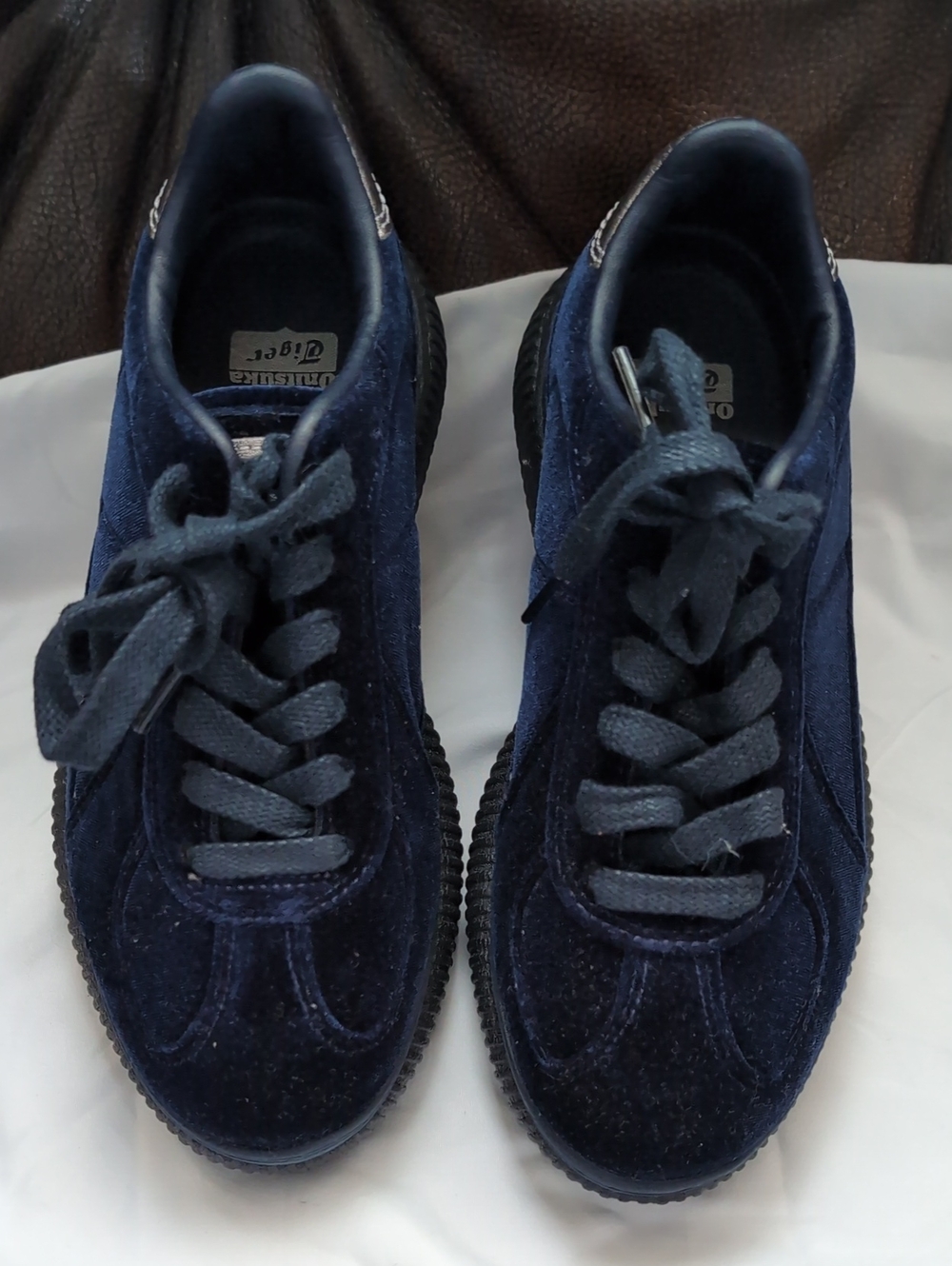 Onitsuka Tiger Navy Suede Lace-Up Sneakers